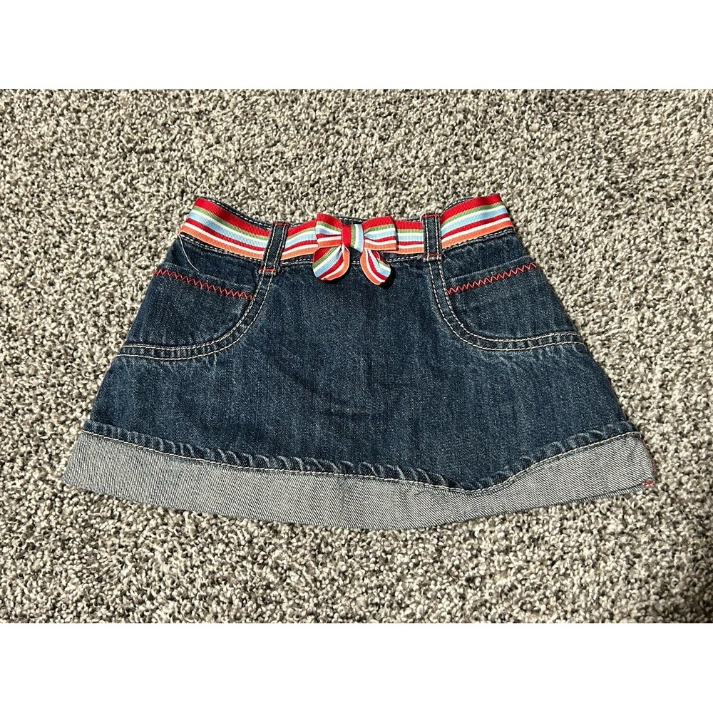 Cc28 Gymboree burst of spring Jean‎ skirt size 18-24 months